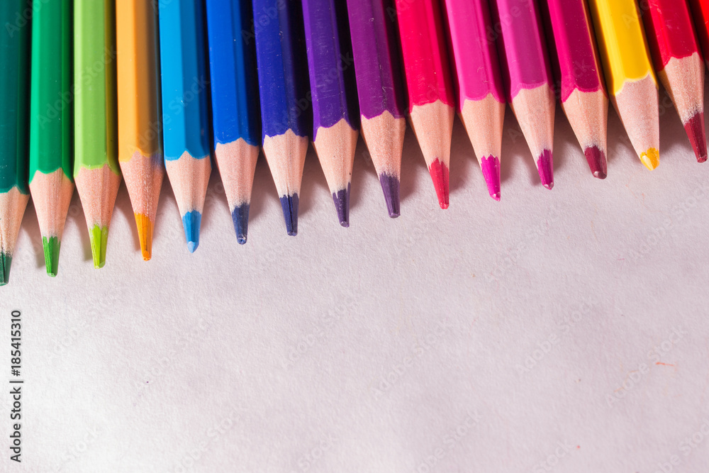 colored pencils on white paper colored pencils on white paper