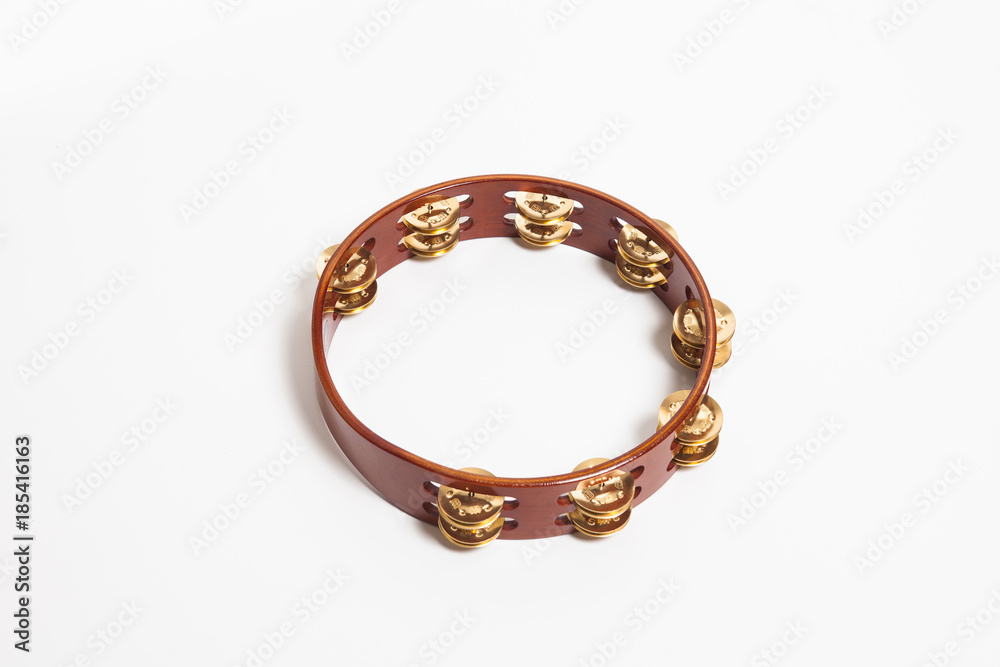 Tambourine on white background Tambourine on white background