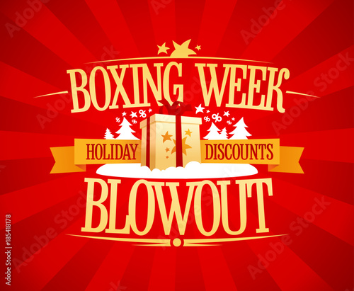Boxing week blowout sale vector design