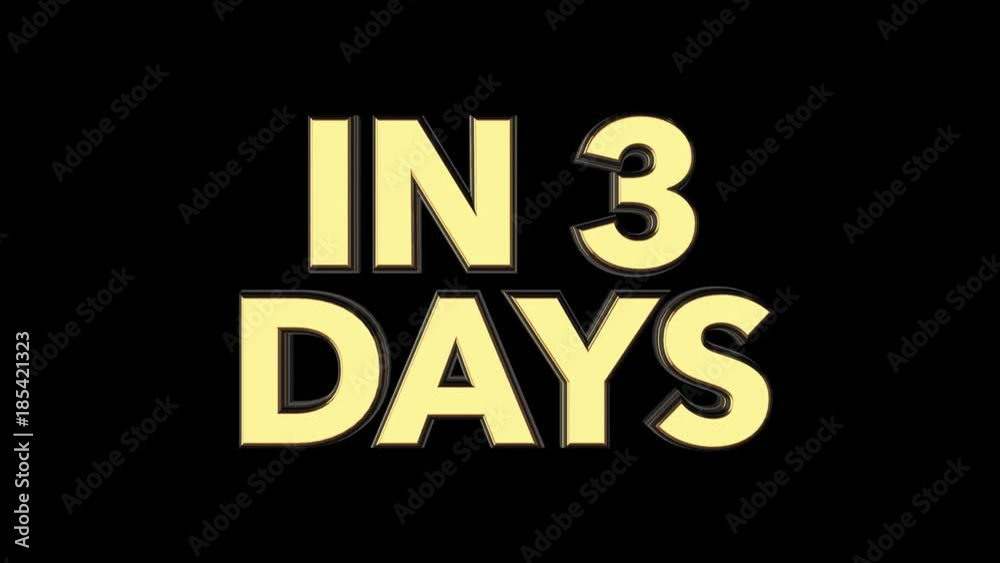 Dramatic Golden Cinematic Movie Promo text - in 3 Days Dramatic Golden Cinematic Movie Promo text - in 3 Days