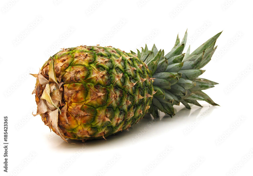 Ripe whole pineapple isolated on white background Ripe whole pineapple isolated on white background