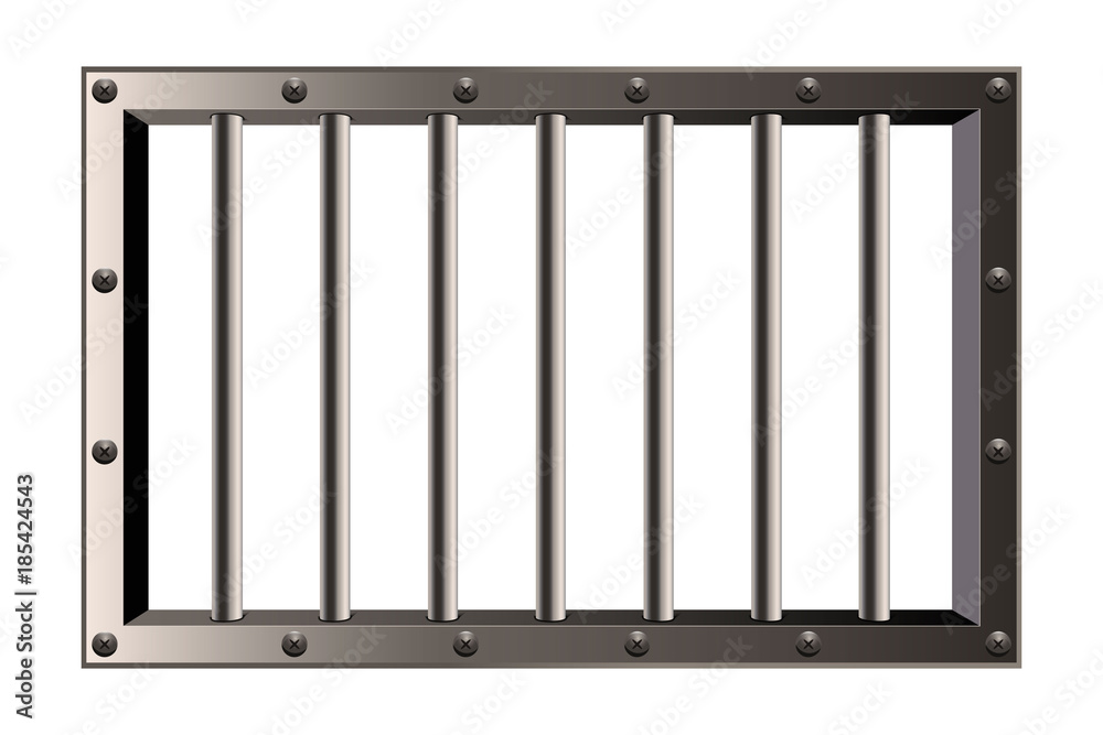 Creative vector illustration of metal realistic detailed prison bars window isolated on transparent background. Art design jail break way out to freedom. Abstract concept graphic element Creative vector illustration of metal realistic detailed prison bars window isolated on transparent background. Art design jail break way out to freedom. Abstract concept graphic element