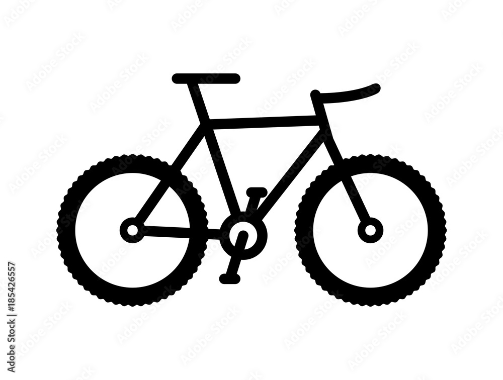 Simple Bicycle Silhouette. Simple Vector Illustration Of A Bike. vector de  Stock | Adobe Stock