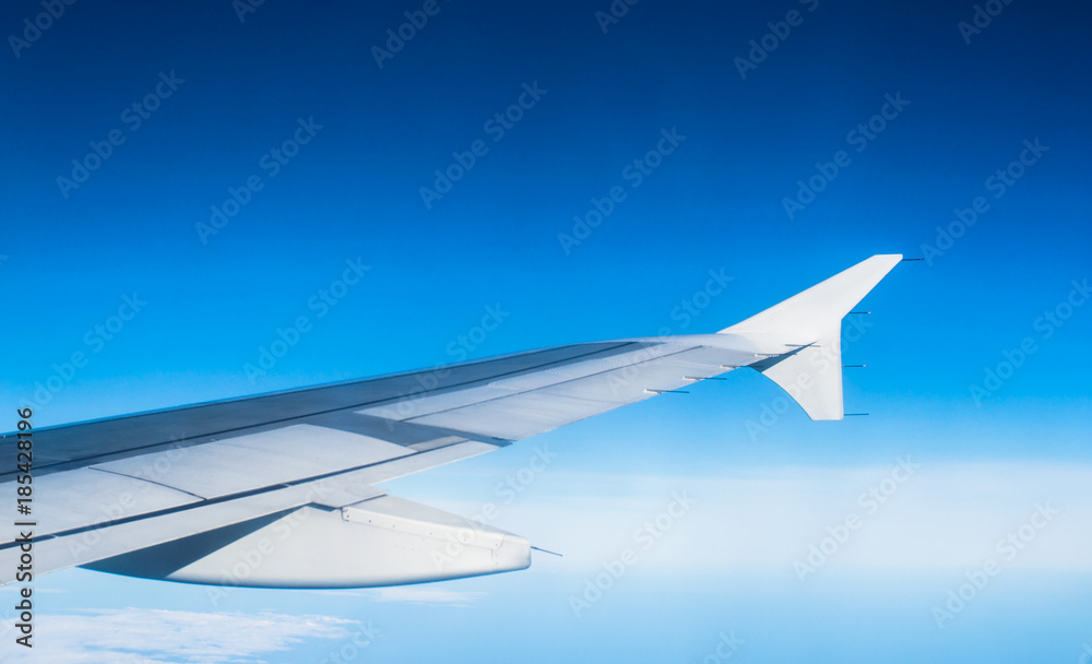 Fototapeta premium airplane wings on the air