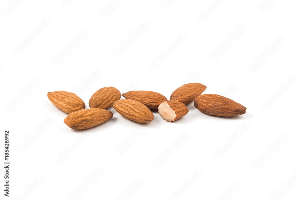 Almonds isolated on white backround Almonds isolated on white backround