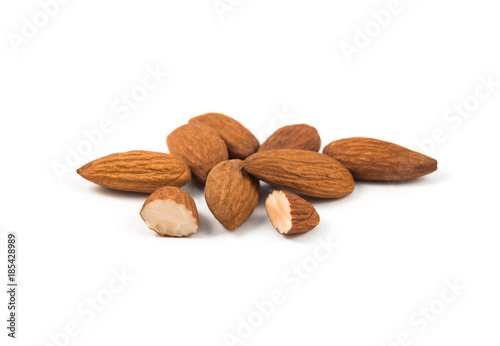 Almonds isolated on white backround