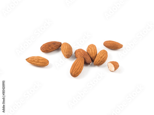 Almonds isolated on white backround