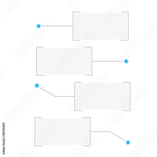 Infographic dashed Text Frames
