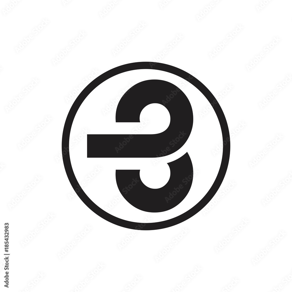 art of number 8 in a circle logo vector art of number 8 in a circle logo vector