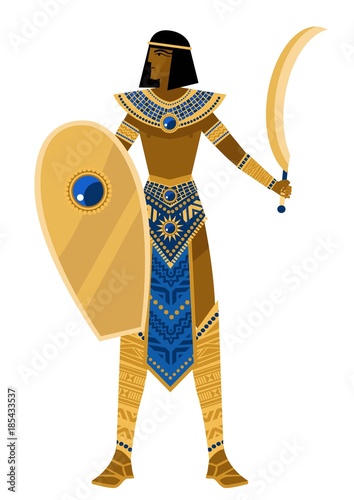 egyptian soldier with curved sword