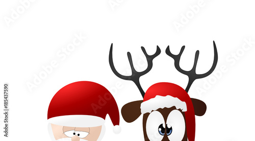 Weihnachtsmann und Rentier