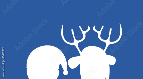 Weihnachtsmann und Rentier