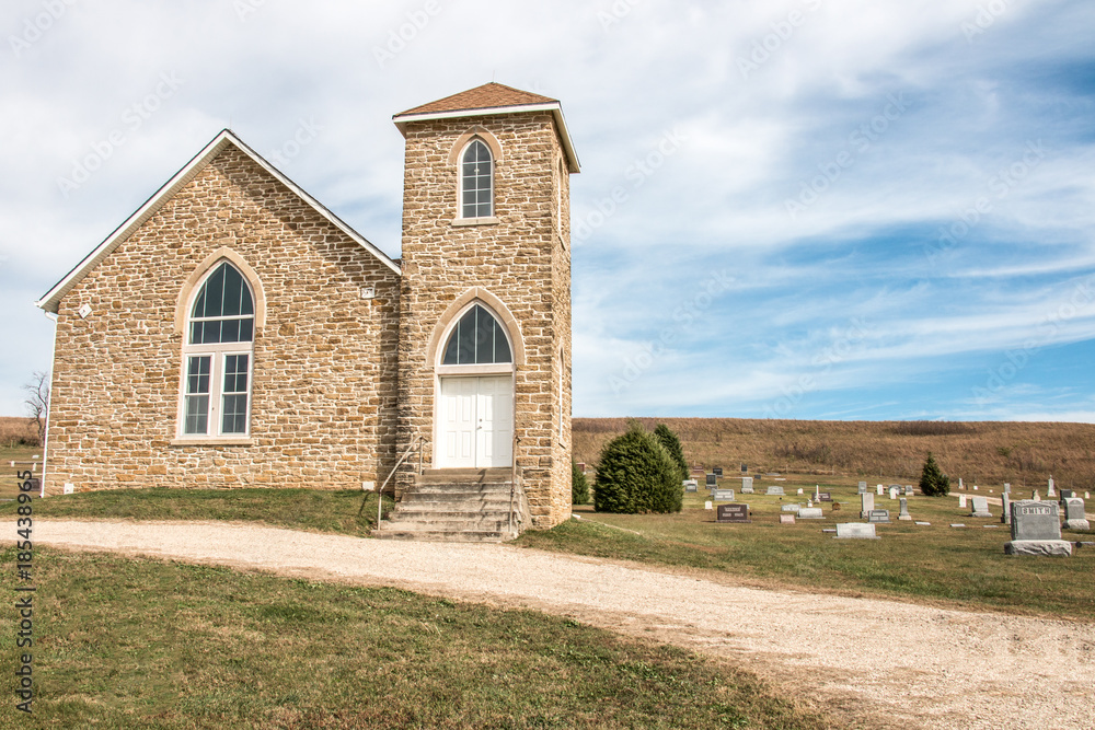 Kansas Country Church and Cemetery, room for copy