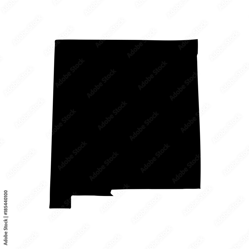 Map Of The U S State Of New Mexico On A White Background Stock Vector Adobe Stock