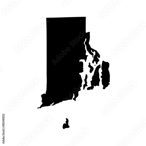 Map of the U.S. state of Rhode Island on a white background