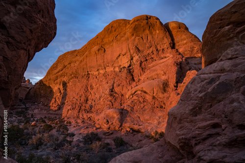 Red rock in desert 