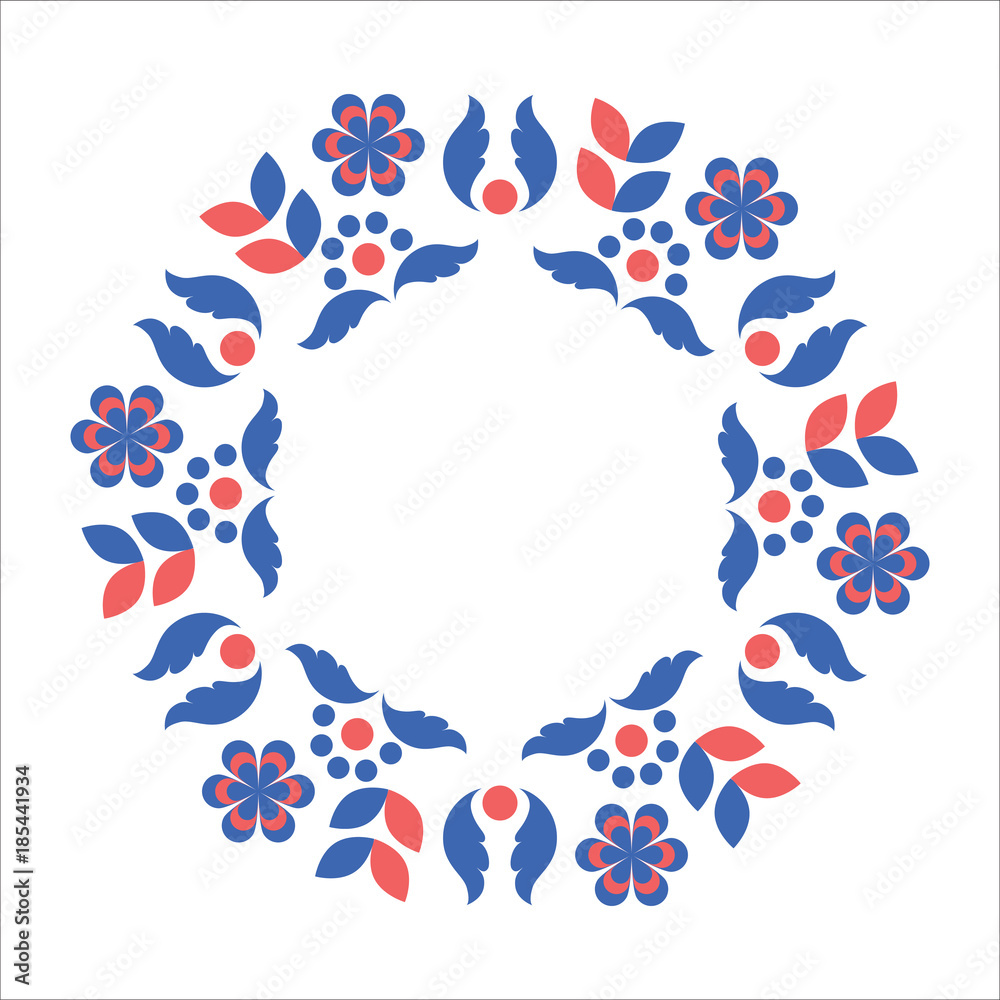 scandinavian style blue and red wreath scandinavian style blue and red wreath