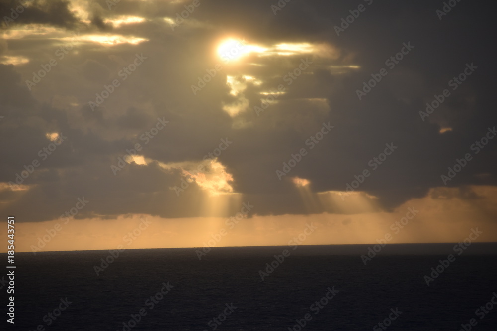 Sun Rays Peering from Dark Clouds Sun Rays Peering from Dark Clouds