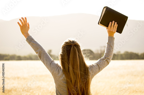 Girl Worshipping God