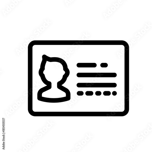 Id card vector icon
