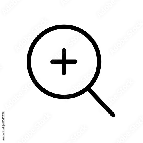Zoom in vector icon