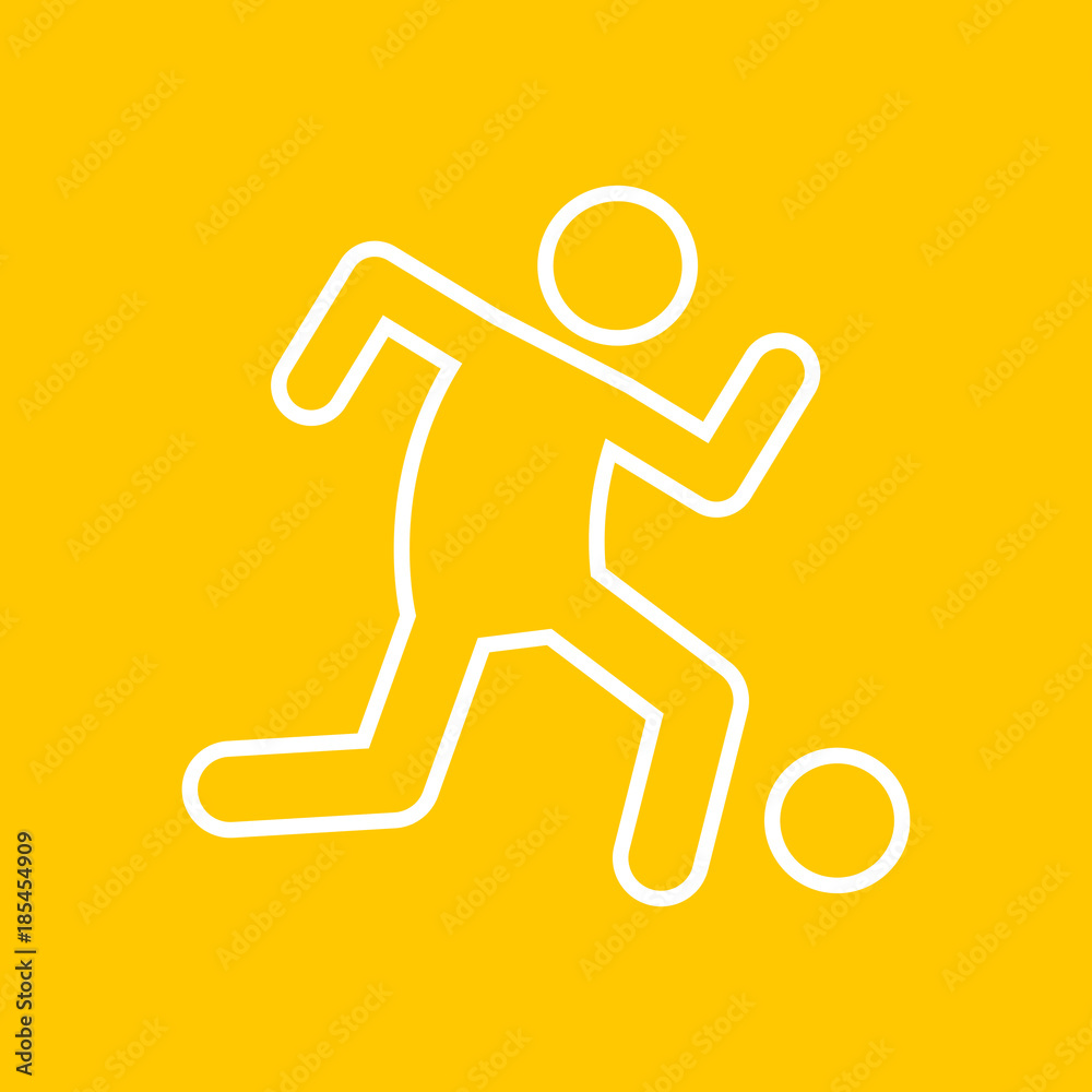 Football Soccer Sport Figure Outline Symbol Vector Illustration Graphic Football Soccer Sport Figure Outline Symbol Vector Illustration Graphic