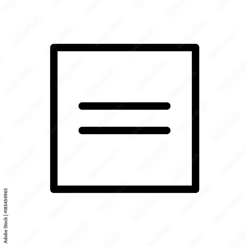 Equal vector icon Equal vector icon