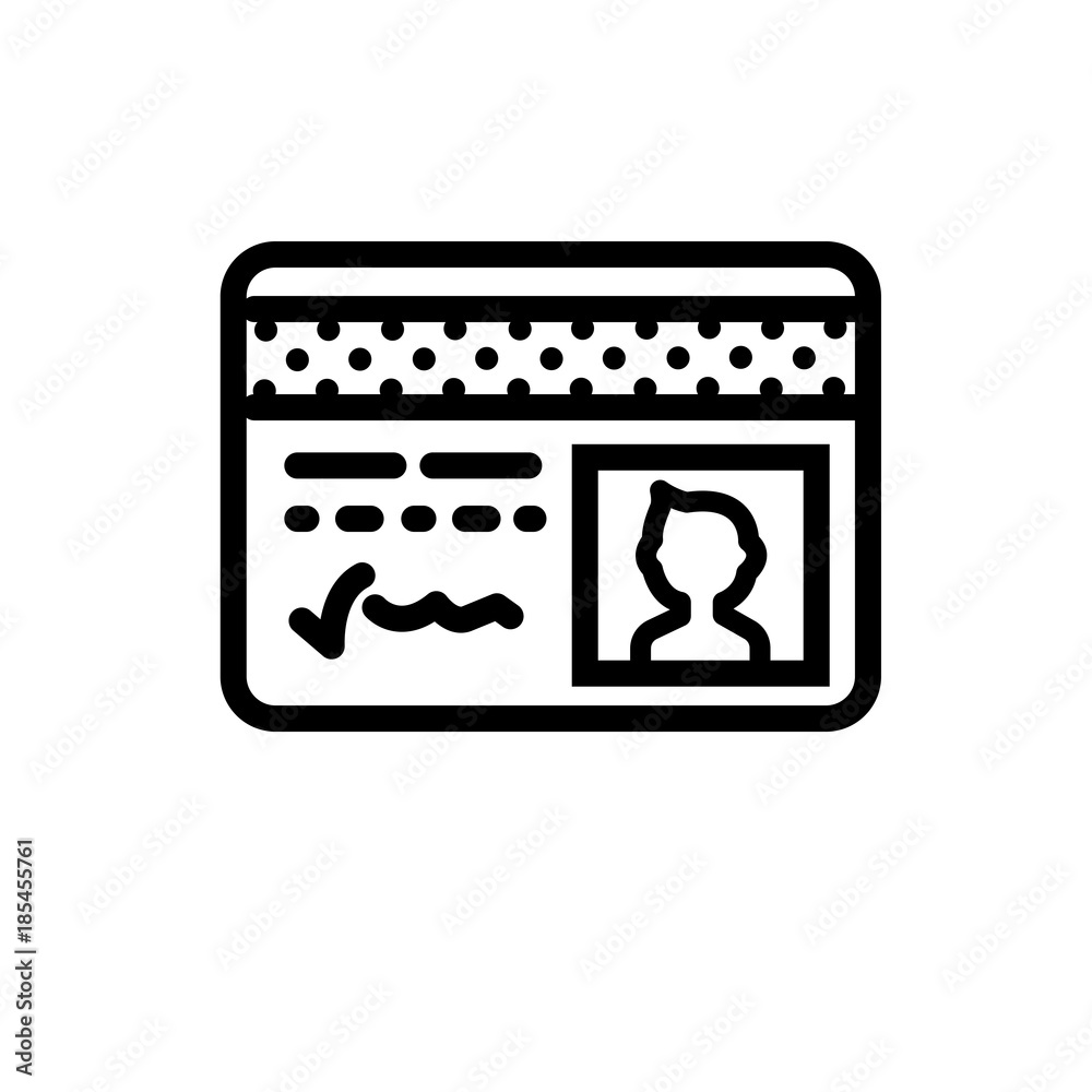 Id card vector icon