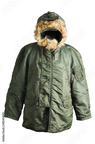 Vintage 1980 Flyer Man Air Force Type N-2B N2B BOMBER Jacket Parka Front View