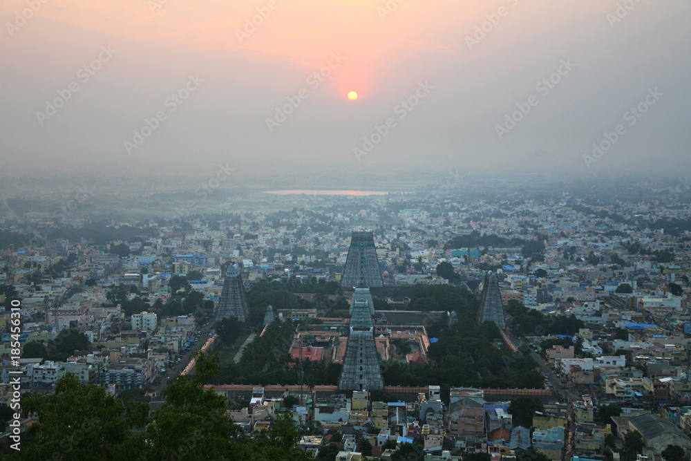 Naklejka premium Panorama von Tiruvannamalai