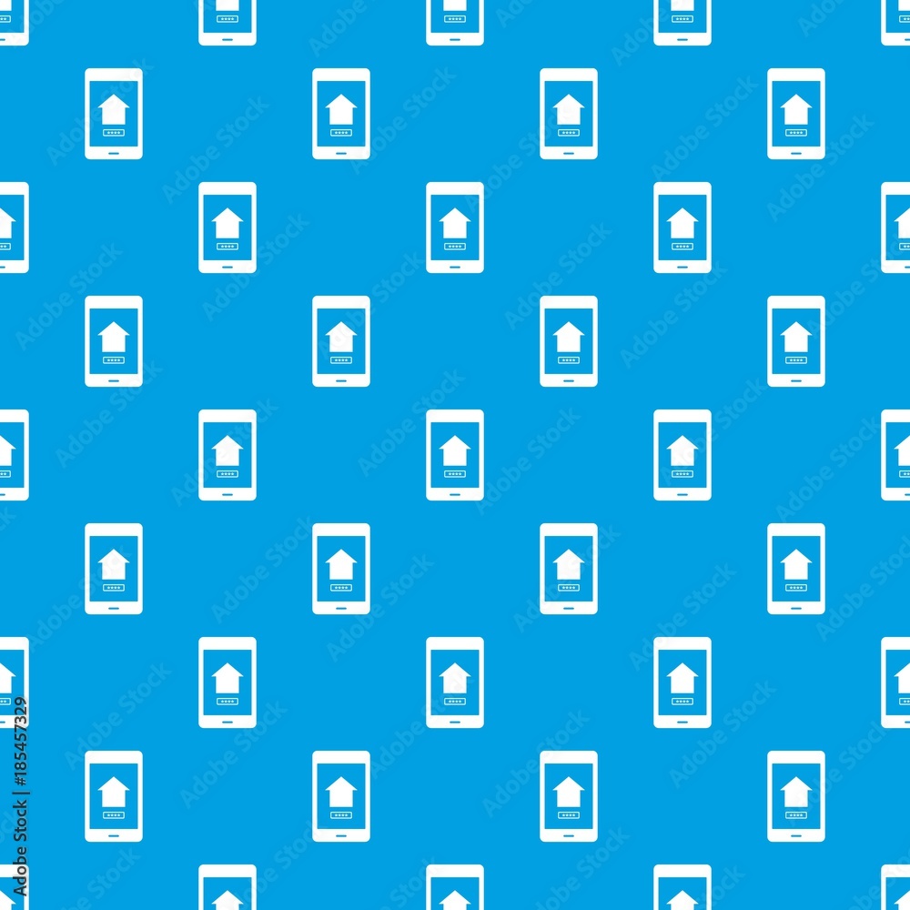 Working phone pattern seamless blue