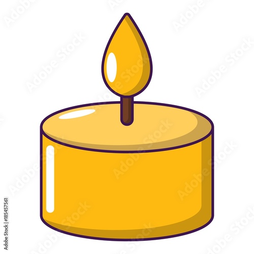 Candle icon, cartoon style