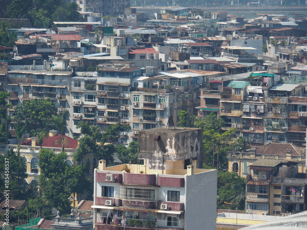 Apartment buildings Macau.