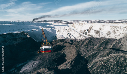 coal mining open pit photo