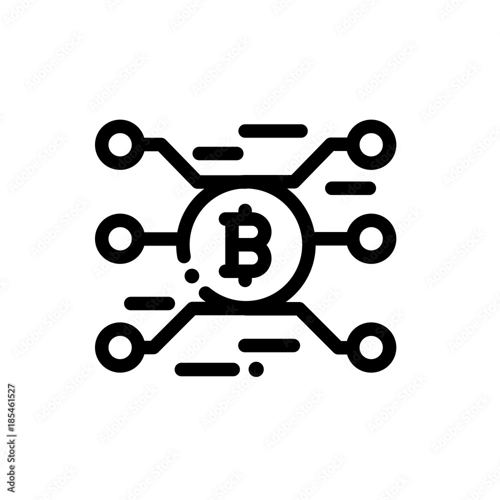 Bitcoin network vector icon Bitcoin network vector icon