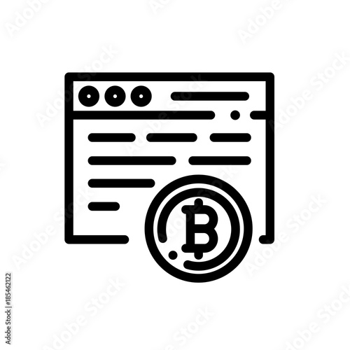 Bitcoin web vector icon