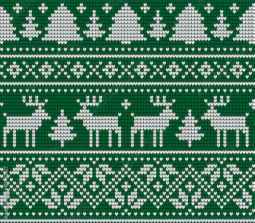 Foto Knitted Christmas and New Year pattern