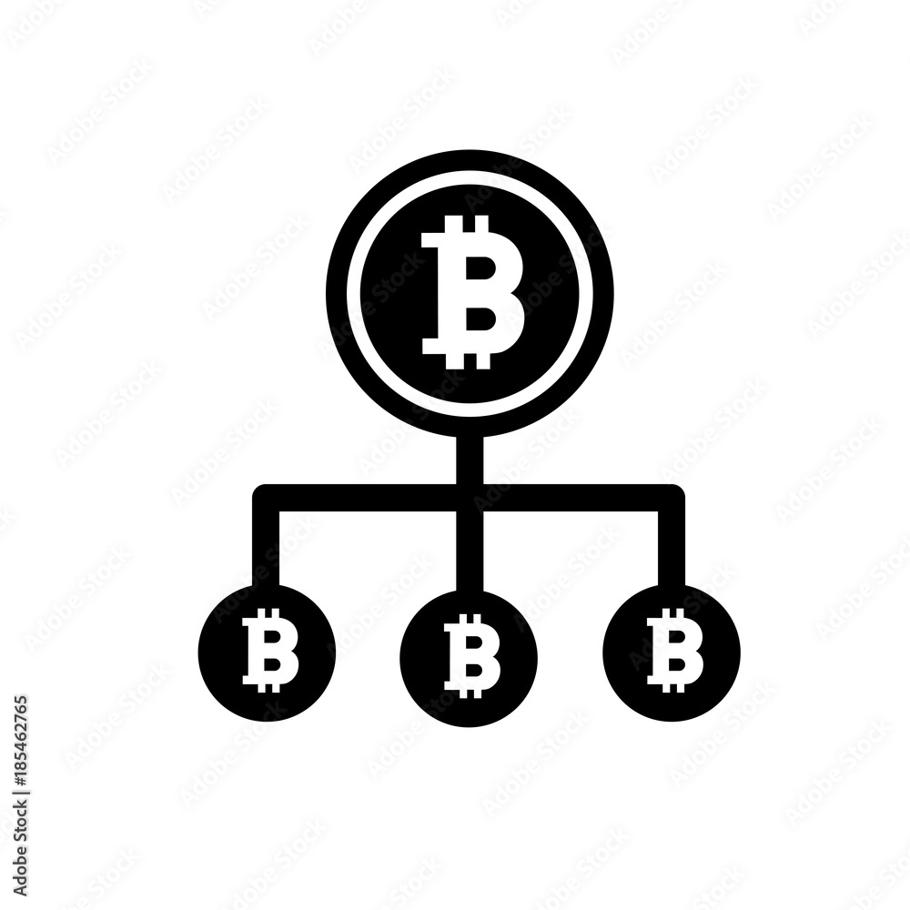 Bitcoin network vector icon Bitcoin network vector icon