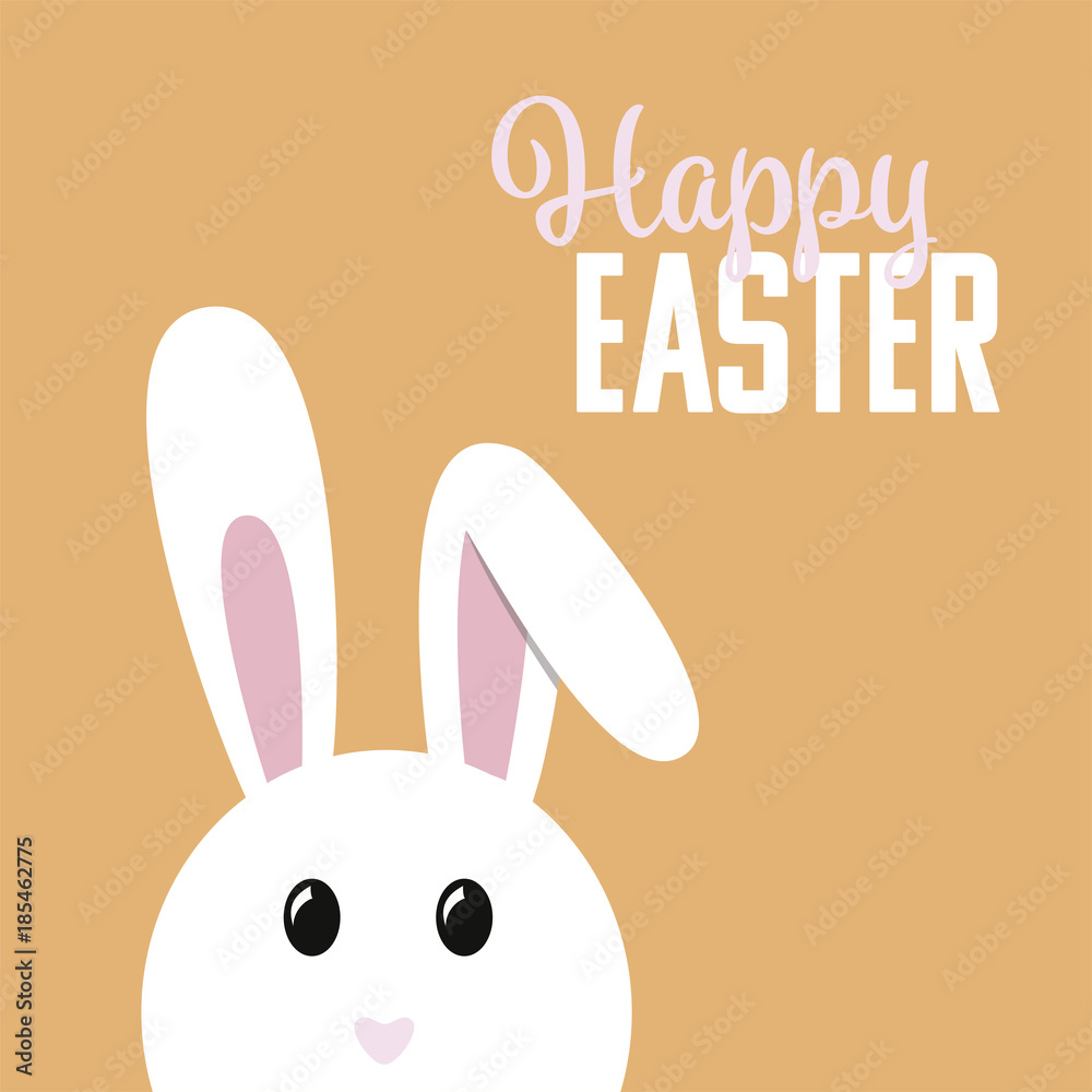 Easter bunny with greeting text Easter bunny with greeting text