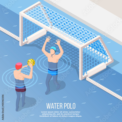 Water Polo Isometric Background