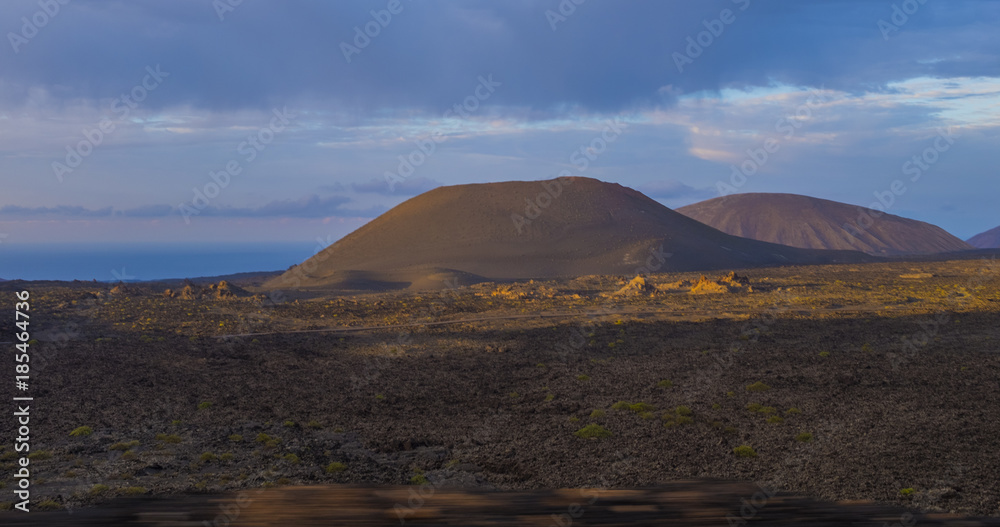 Obraz premium Timanfaya National Park, Volcanic landscape, Lanzarote, Canary islands, Spain 