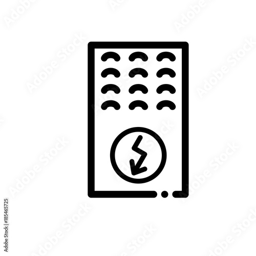 Electric furnace vector icon