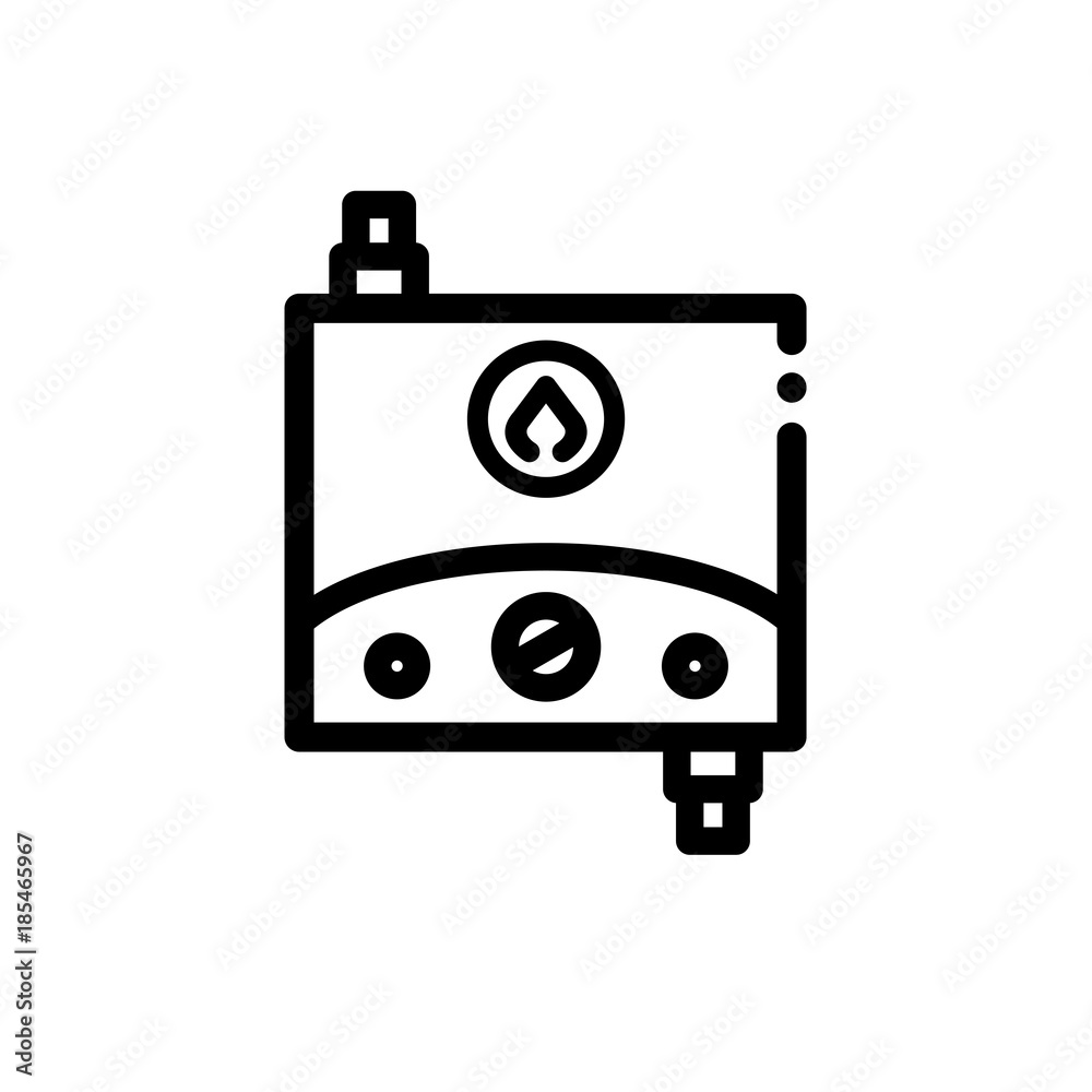 Tankless water heater vector icon Tankless water heater vector icon