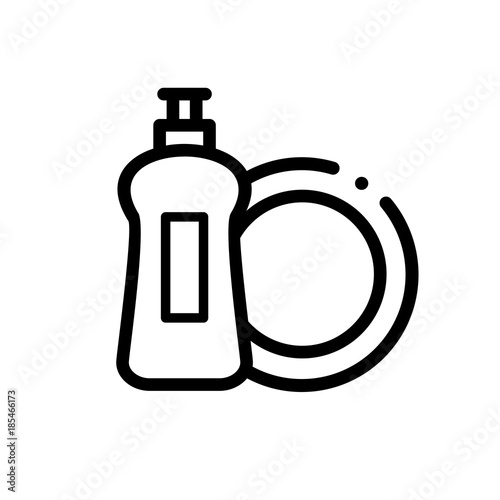 Dishwashing soap vector icon