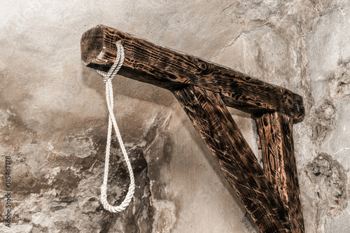 Bild auf Leinwand Gallow in torture chamber of a castle