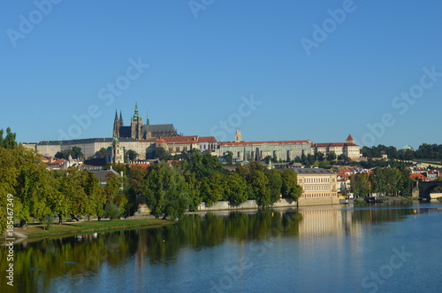 Prague - Vltava River and St. Vitus Cathedral © agumus