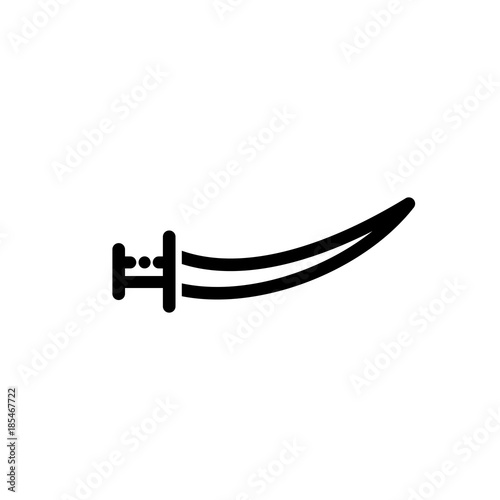 Arabic sword vector icon