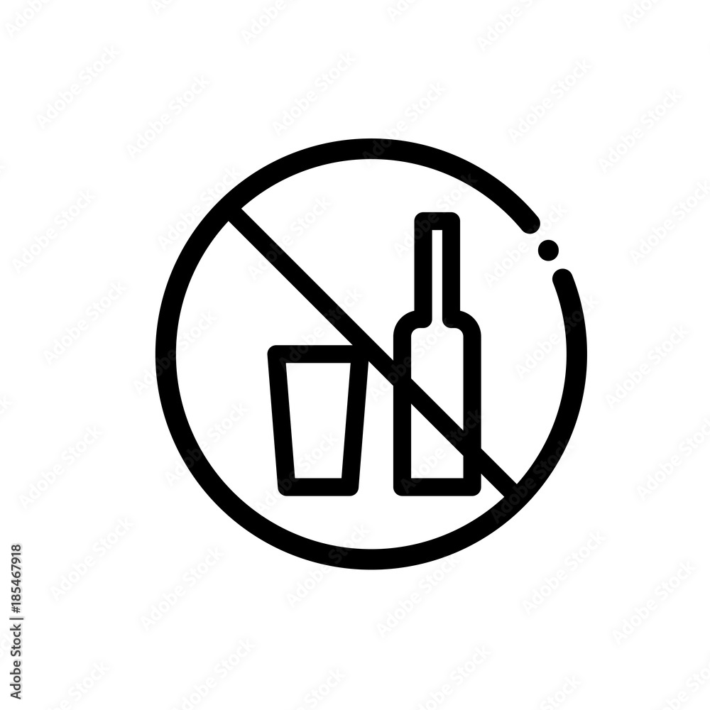 No Drinks vector icon