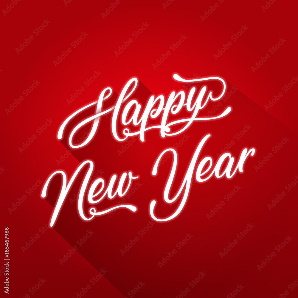 Happy New Year Lettering Card