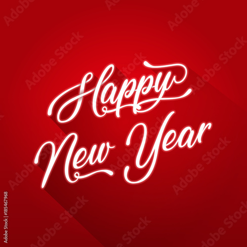 Happy New Year Lettering Card